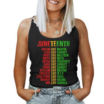 Dream Like Leader Junenth Black History Month Mens Womens Women Tank Top Basic Casual Daily Weekend Graphic - Thegiftio UK