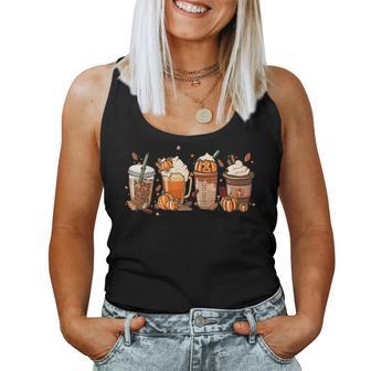 Fall Coffee Halloween Pumpkin Latte Drink CupPumpkin Spice Women Tank Top Basic Casual Daily Weekend Graphic - Thegiftio UK