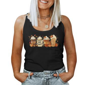 Fall Coffee Pumpkin Spice Latte Drinks Autumn Thanksgiving V2 Women Tank Top Basic Casual Daily Weekend Graphic - Thegiftio UK
