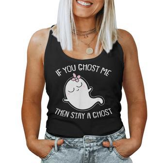 Ghosting Lazy Halloween Funny Ghost Dating Sarcastic Women Tank Top Basic Casual Daily Weekend Graphic - Thegiftio UK