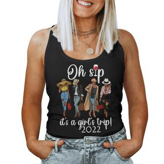 Girls Trip Oh Sip It’S A Girls Trip Wine Party Women Tank Top Basic Casual Daily Weekend Graphic - Thegiftio UK