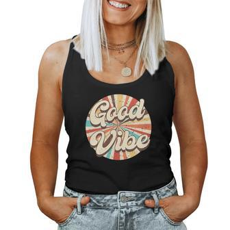 Good Vibe For You Retro Vintage Design V2 Women Tank Top Basic Casual Daily Weekend Graphic - Seseable