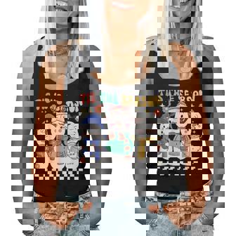 Groovy Christmas Tis The Season Cute Snowman Merry Xmas Women Tank Top Basic Casual Daily Weekend Graphic - Thegiftio