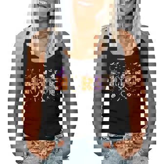 Halloween Nurse Nursing Cute Health Worker Halloween Pattern V4 Women Tank Top Basic Casual Daily Weekend Graphic - Thegiftio