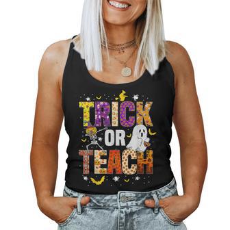 Halloween Trick Or Teach Funny Costume Teacher Halloween V4 Women Tank Top Basic Casual Daily Weekend Graphic - Thegiftio UK