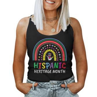Happy National Hispanic Heritage Month Rainbow All Countries Women Tank Top Basic Casual Daily Weekend Graphic - Thegiftio UK
