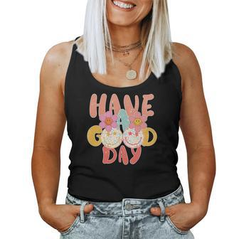 Have A Good Day Be Positive Retro Vintage Women Tank Top Basic Casual Daily Weekend Graphic - Seseable