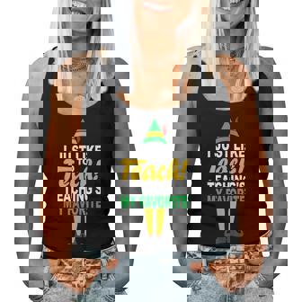 I Just Like To Teach Teachings My Favorite Teacher Christmas Women Tank Top Basic Casual Daily Weekend Graphic - Thegiftio