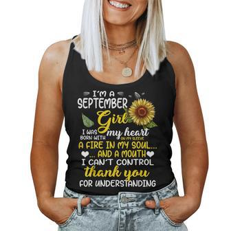 Im A September Girl Sunflower September Birthday For Women Women Tank Top Basic Casual Daily Weekend Graphic - Thegiftio UK