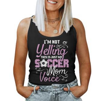 Im Not Yelling This Is Just My Soccer Mom Voice Vintage Women Tank Top Basic Casual Daily Weekend Graphic - Thegiftio UK