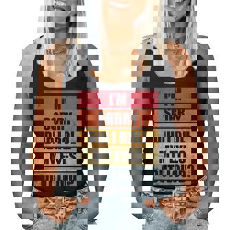 Im Sorry Did I Roll My Eyes Out Loud Funny Sarcastic Women Tank Top Basic Casual Daily Weekend Graphic - Thegiftio