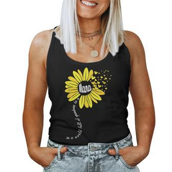 In A World Full Of Grandmas Be A Nana Happy Mothers Day Women Tank Top Basic Casual Daily Weekend Graphic - Thegiftio UK