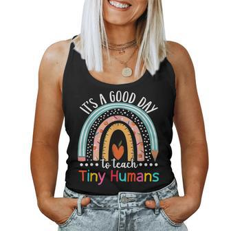 Its A Good Day To Teach Tiny Humans Funny Teacher Teaching Women Tank Top Basic Casual Daily Weekend Graphic - Thegiftio UK