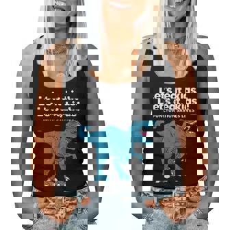 Lets Eat Kids Punctuation Saves Lives Trex Boy Girl Teacher Women Tank Top Basic Casual Daily Weekend Graphic - Thegiftio