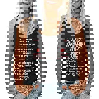 Mens 5 Things You Should Know About My Wife Funny Dog Paw Women Tank Top Basic Casual Daily Weekend Graphic - Thegiftio