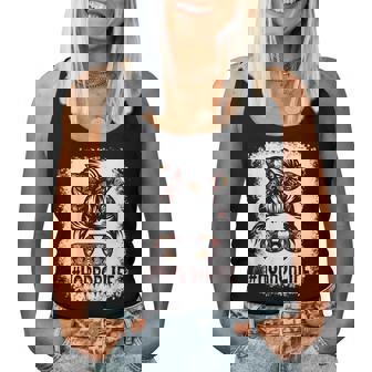 Messy Bun Horror Life Horror Movie Horror Mom Halloween Women Tank Top Basic Casual Daily Weekend Graphic - Thegiftio