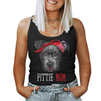 Pittie Mom Pitbull Dog Lovers Mothers Day 2022 Gift Women Tank Top Basic Casual Daily Weekend Graphic - Thegiftio UK