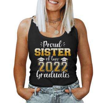 Proud Sister Of Two Class 2022 Graduates Twins Graduation Women Tank Top Basic Casual Daily Weekend Graphic - Thegiftio UK