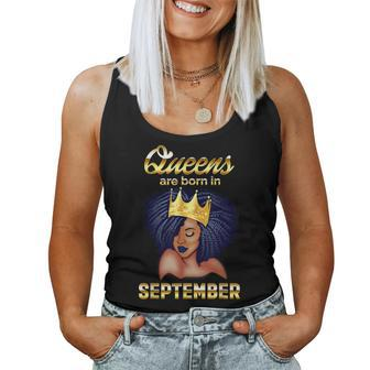 Queens Are Born In September Birthday For Black Women Women Tank Top Basic Casual Daily Weekend Graphic - Thegiftio UK