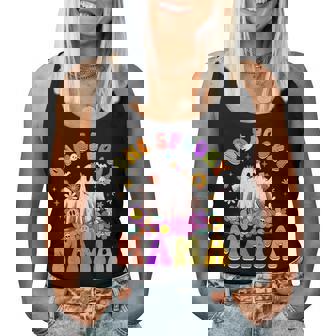 Retro One Spooky Mama Mom Mother Halloween Costume Womens Women Tank Top Basic Casual Daily Weekend Graphic - Thegiftio