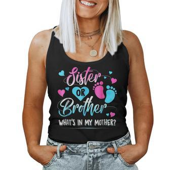 Sister Or Brother Whats In My Mother Gender Party Women Tank Top Basic Casual Daily Weekend Graphic - Thegiftio UK