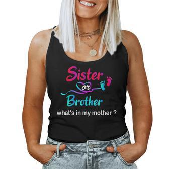 Sister Or Brother Whats In My Mother Kid Women Tank Top Basic Casual Daily Weekend Graphic - Thegiftio UK