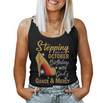 Stepping Into My October Birthday High Heels For Women Women Tank Top Basic Casual Daily Weekend Graphic - Thegiftio UK
