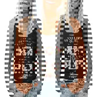 Womens Floral The Best Kind Of Mom Raises A Pilot Cute Mothers Day Women Tank Top Basic Casual Daily Weekend Graphic - Thegiftio