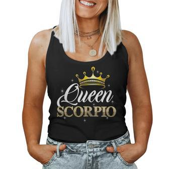Womens Scorpio Queen For Women Zodiac Diamond Crown Women Tank Top Basic Casual Daily Weekend Graphic - Thegiftio UK