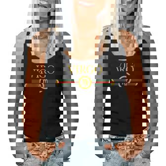 Womens Virgo Zodiac Sep August Birthday Graphic Art Virgo Sign Women Tank Top Basic Casual Daily Weekend Graphic - Thegiftio