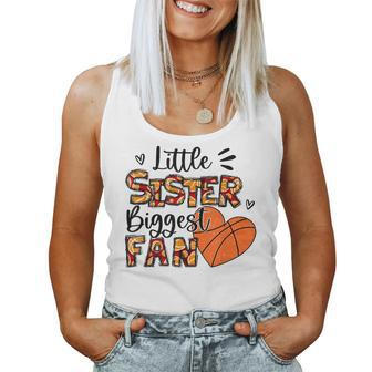 Basketball Sister Little Sister Biggest Fan Women Tank Top Basic Casual Daily Weekend Graphic - Thegiftio UK