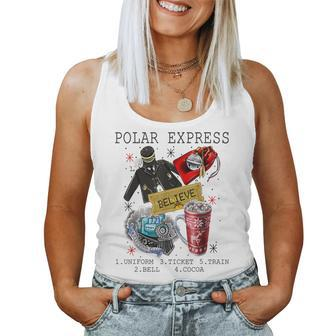 Christmas North Pole Po-Lar Express AllAbroad Santa Believe Women Tank Top Basic Casual Daily Weekend Graphic - Thegiftio UK