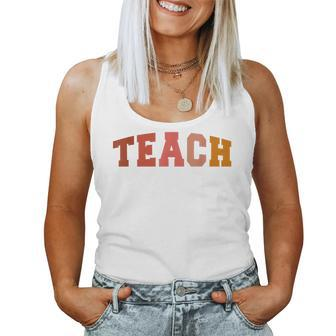 Cute Retro For Teachers Elementary School Teacher Day Women Tank Top Basic Casual Daily Weekend Graphic - Thegiftio UK