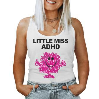 Little Miss Adhd Funny Apparel Women Tank Top Basic Casual Daily Weekend Graphic - Thegiftio UK