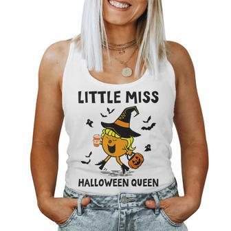 Little Miss Halloween Queen Pumpkin V2 Women Tank Top Basic Casual Daily Weekend Graphic - Thegiftio UK