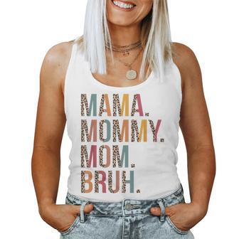 Mama Mommy Mom Bruh Mommy And Me Leopard Mothers Day Gifts Women Tank Top Basic Casual Daily Weekend Graphic - Thegiftio UK