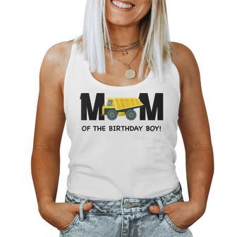 Mom Of The Birthday Boy Construction Truck First Birthday Women Tank Top Basic Casual Daily Weekend Graphic - Thegiftio UK