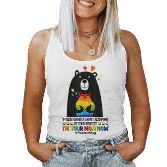 Parents Accepting Im Your Mom Now Bear Hug Lgbtq Gay Pride Women Tank Top Basic Casual Daily Weekend Graphic - Thegiftio UK