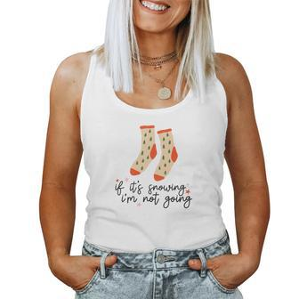 Retro Christmas If Its Snowing Women Tank Top Basic Casual Daily Weekend Graphic - Seseable