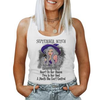September Witch Funny Women Halloween Women Tank Top Basic Casual Daily Weekend Graphic - Thegiftio UK