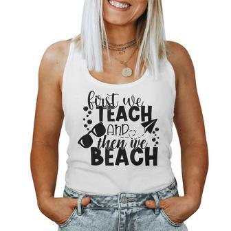 The Beach Teacher Off Duty On Break Summer Holidays Womens Women Tank Top Basic Casual Daily Weekend Graphic - Thegiftio UK