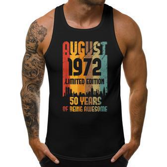 50 Years Old Vintage Awesome Since August 1972 50Th Birthday V2 Men Tank Top Daily Basic Casual Graphic - Thegiftio UK