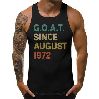50Th Birthday 50 Years Old Goat Since August 1972 Men Tank Top Daily Basic Casual Graphic - Thegiftio UK