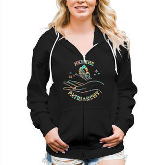 Feminist Witch Hex The Patriarchy Halloween Witch Vibes Fall Women Hoodie Casual Graphic Zip Up Hooded Sweatshirt - Thegiftio UK