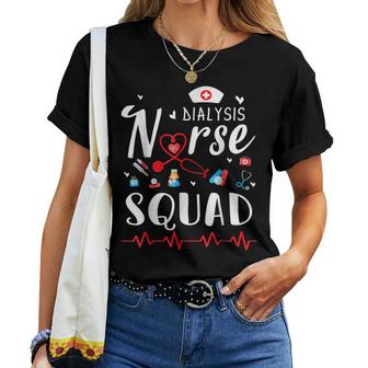 Funny Dialysis Nurse Squad Happy Nurse Week Day  Women T-shirt Casual Daily Crewneck Short Sleeve Graphic Basic Unisex Tee