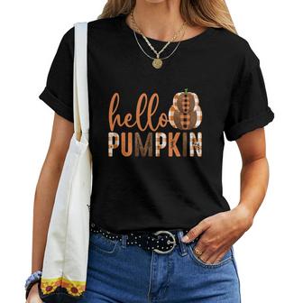 Hello Pumpkin Hello Fall V2 Women T-shirt Casual Daily Crewneck Short Sleeve Graphic Basic Unisex Tee