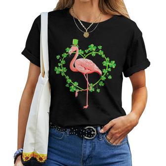 Irish Flamingo Green Lucky St Pattys Saint Patrick Day 2022  Women T-shirt Casual Daily Crewneck Short Sleeve Graphic Basic Unisex Tee