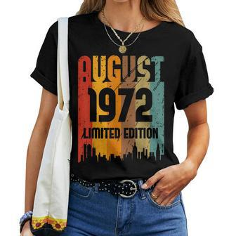 50 Years Old Vintage Awesome Since August 1972 50Th Birthday Women T-shirt - Thegiftio UK