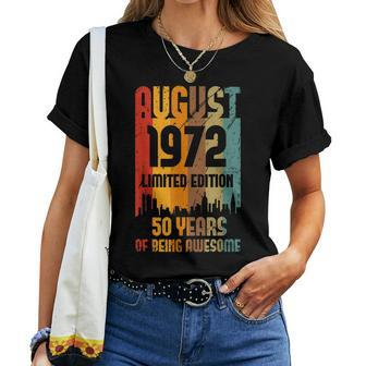 50 Years Old Vintage Awesome Since August 1972 50Th Birthday V2 Women T-shirt - Thegiftio UK