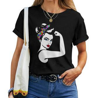 Autism Mom Unbreakable Rosie The Riveter Strong Woman Power Women T-shirt - Thegiftio UK